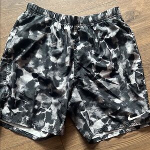 Nike Black and Gray Sports Shorts